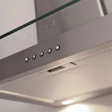 Luxair ST 90cm Flat Cooker Hood with Straight Glass - Glass Stainless Steel | LA-90-ST-GL-SS