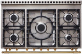 La Cornue CornuFé 110cm Dual Fuel - Ocean & Polished Brass | LCCF110DFOC/PBSS