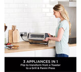 Ninja Foodi 3-in-1 Toaster, Grill & Panini Press - Stainless Steel | ST202UK
