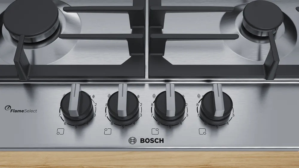 Bosch Series 6 60cm Gas Hob Brushed Steel PCP6A5B90