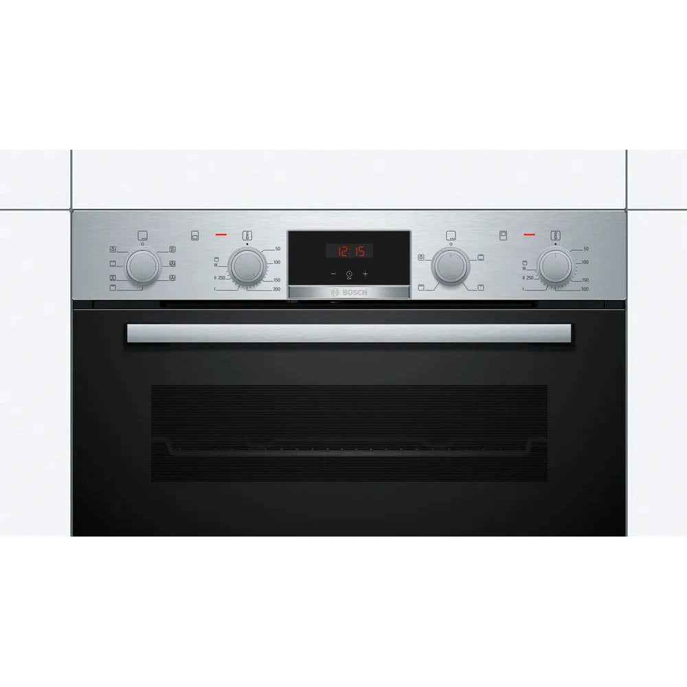 Bosch Series 4 Built Under Double Oven Brushed Steel NBS533BS0B
