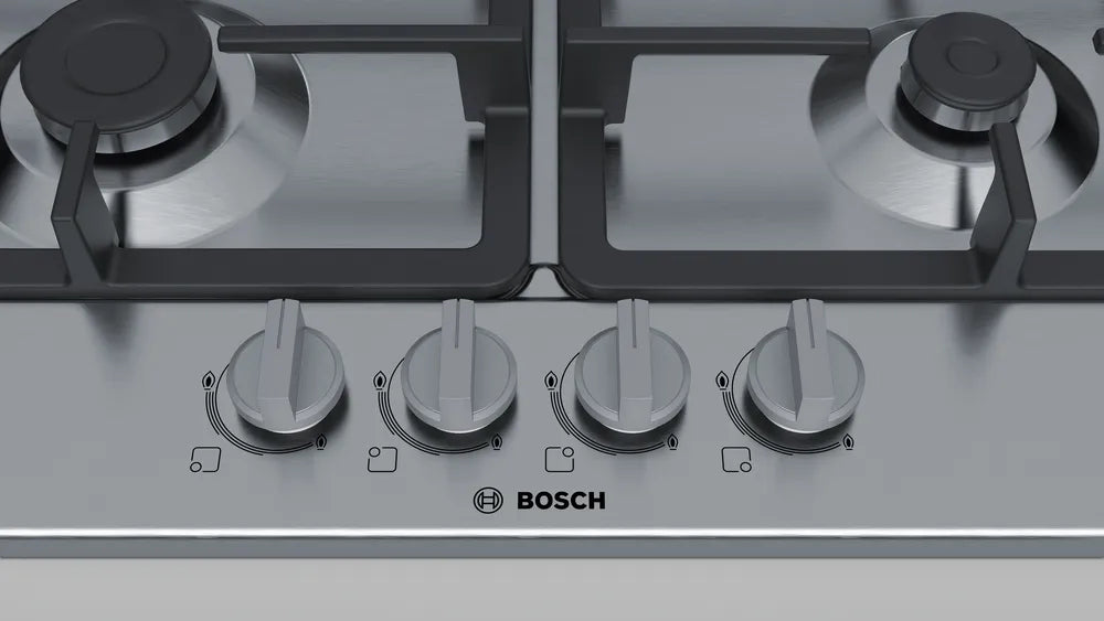 Bosch Series 4 60cm Gas Hob Brushed Steel PGP6B5B90