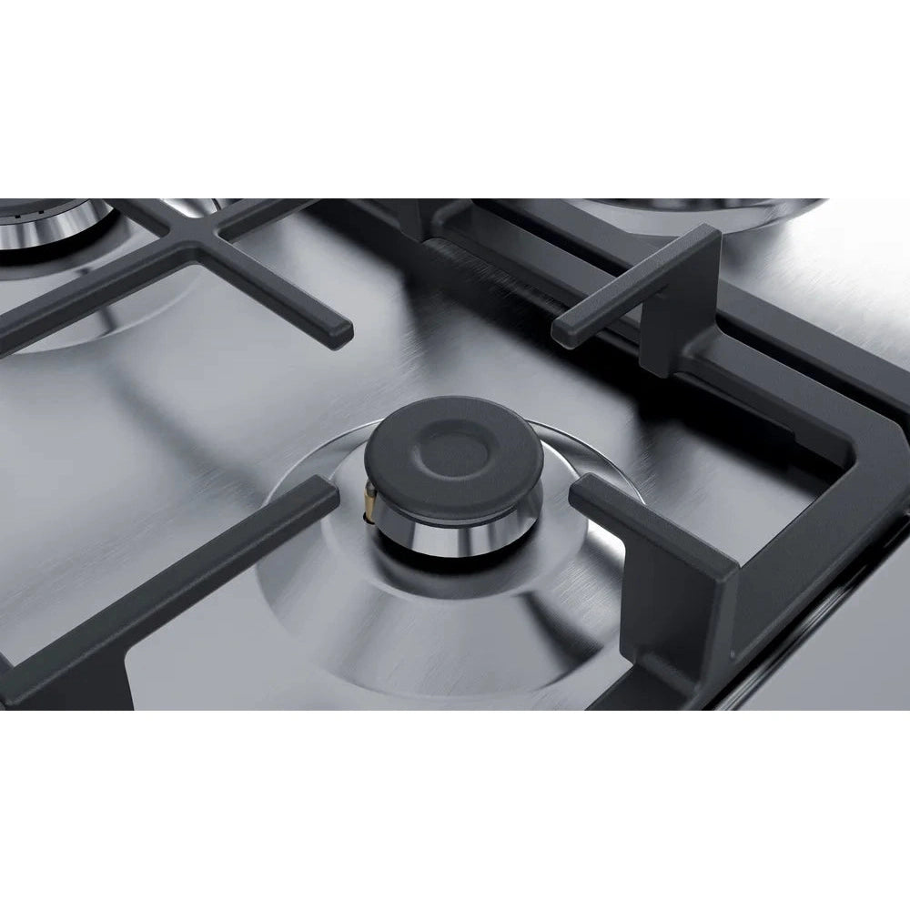 Bosch Series 4 75cm Gas Hob Brushed Steel PGQ7B5B90