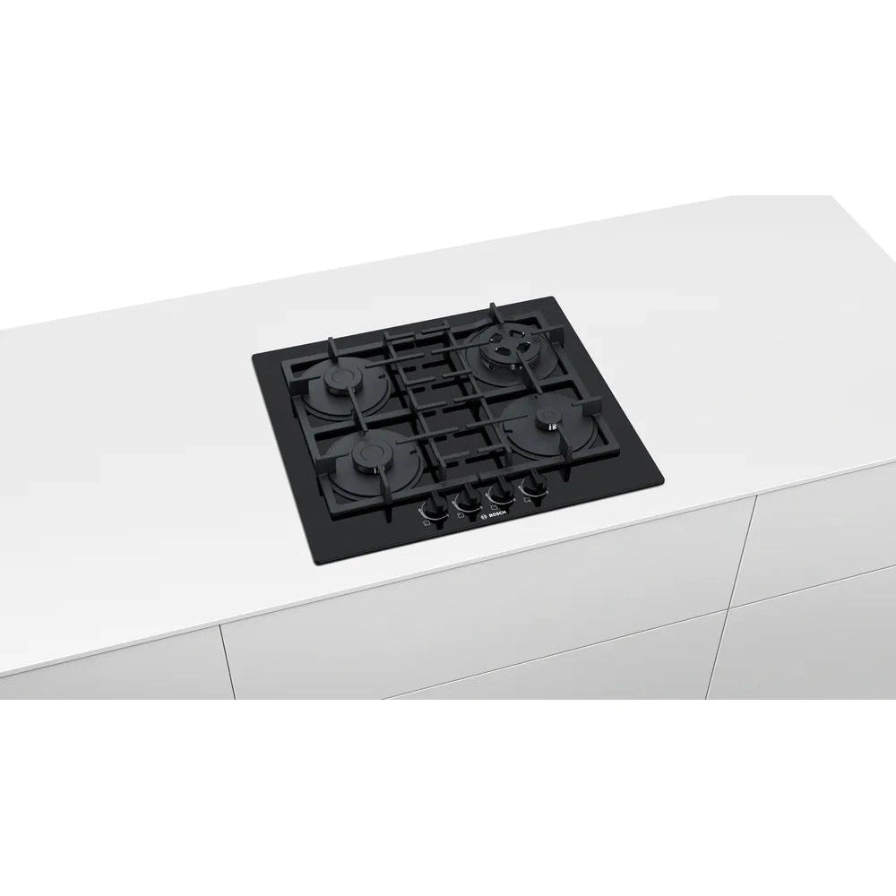 Bosch Series 4 60cm Gas Hob Black Glass PNP6B6B90
