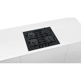 Bosch Series 4 60cm Gas Hob Black Glass PNP6B6B90