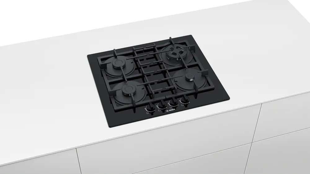 Bosch Series 4 60cm Gas Hob Black Glass PNP6B6B90