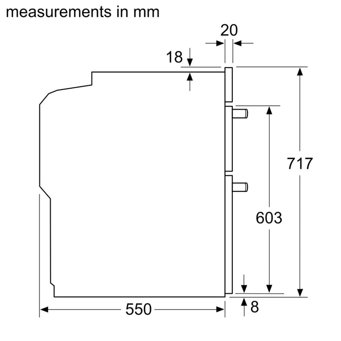 Bosch Series 4 Built Under Double Oven Brushed Steel NBS533BS0B