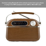 Lloytron 2 Band Vintage Rechargeable Portable Radio N6403WD
