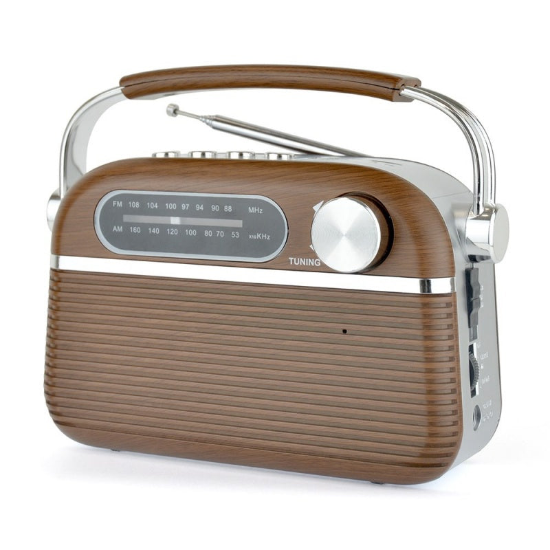 Lloytron 2 Band Vintage Rechargeable Portable Radio N6403WD