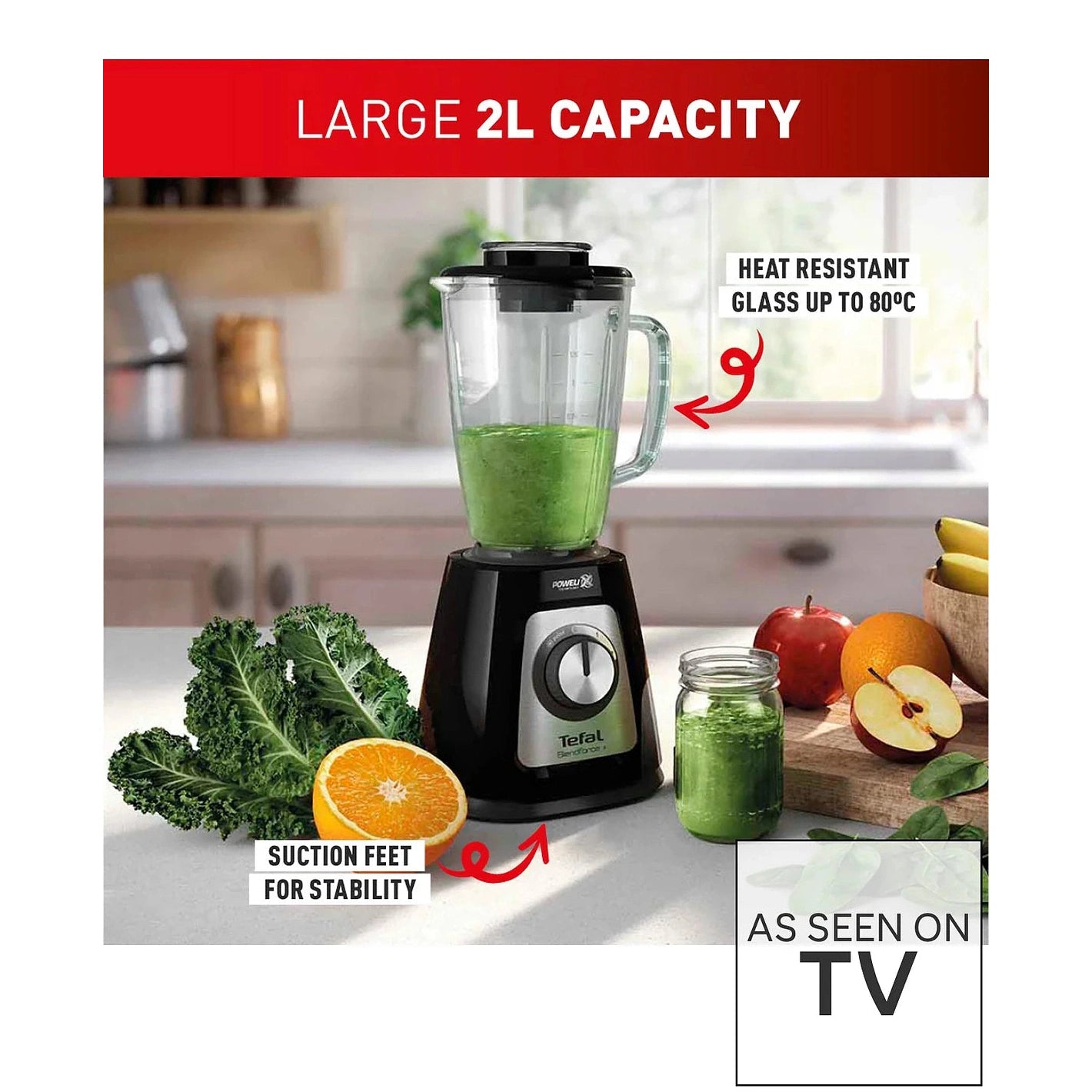 Tefal 800W Glass Jug Blender BL435840