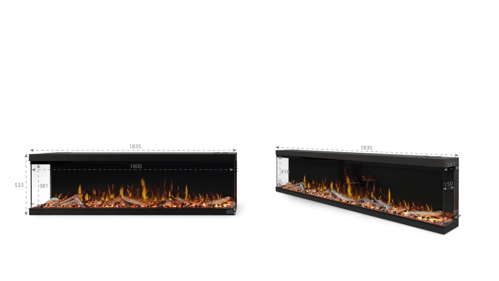 Flamora 1800 Panoramic Electric Fire | PR1800