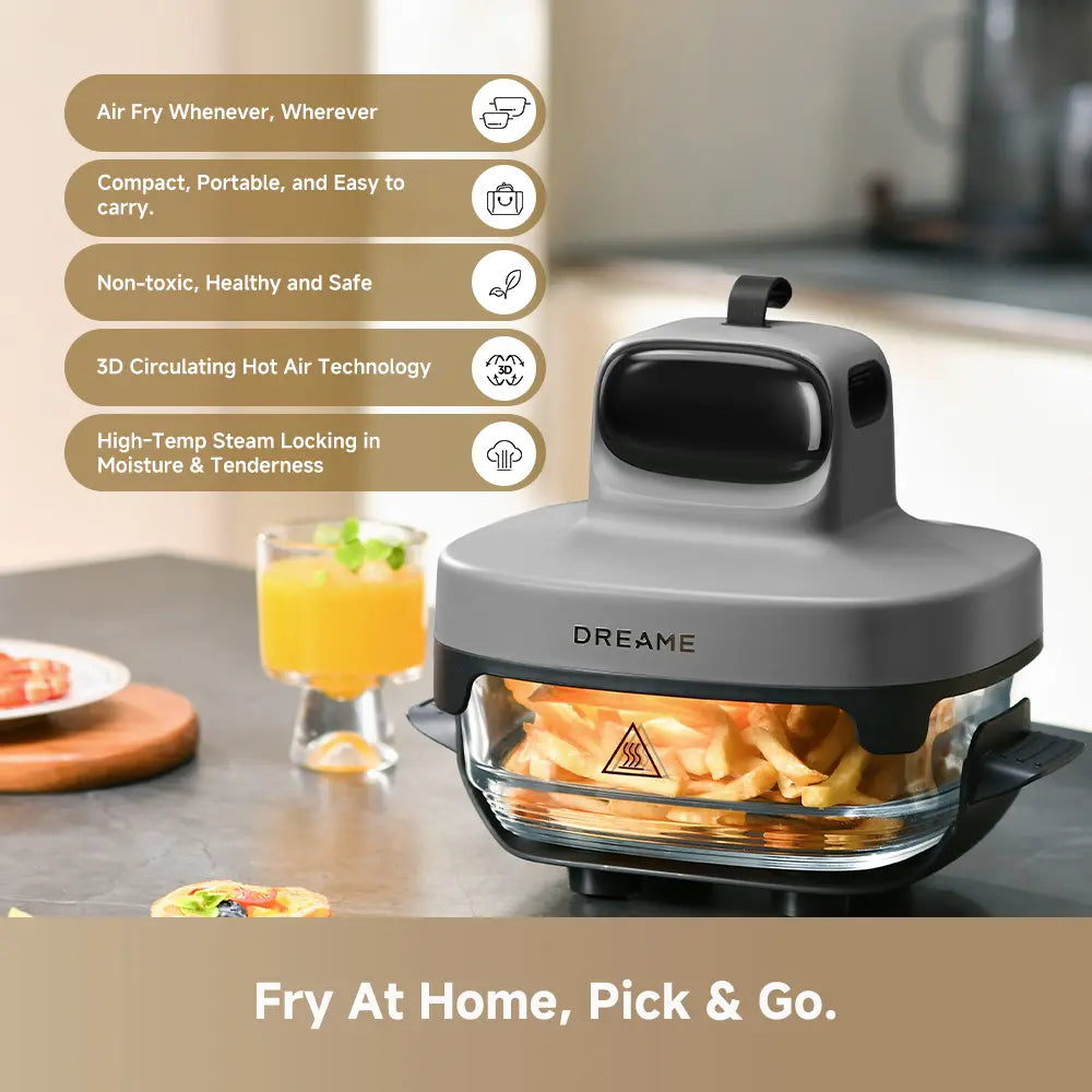 Dreame Tasti 5-in-1 Glass Air Fryer - Grey | PT60_GREY