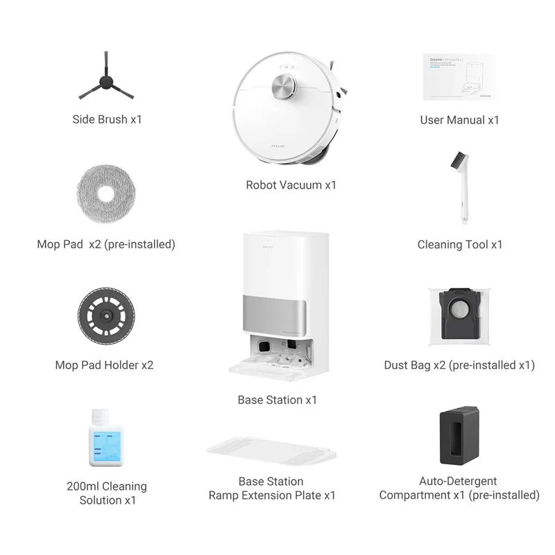 Dreame L10s Ultra Gen 2 Robot Vacuum Cleaner and Mop - White | RLL32SE