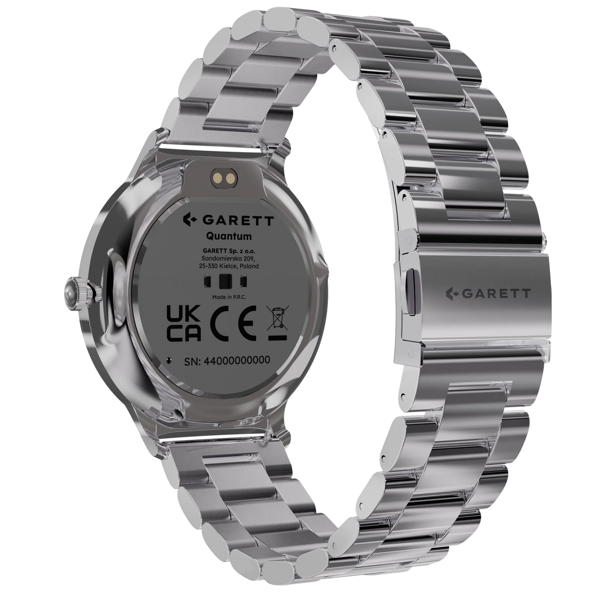 Garett Smartwatch Quantum - Silver & Brown | QUANTUM SILVER STEEL