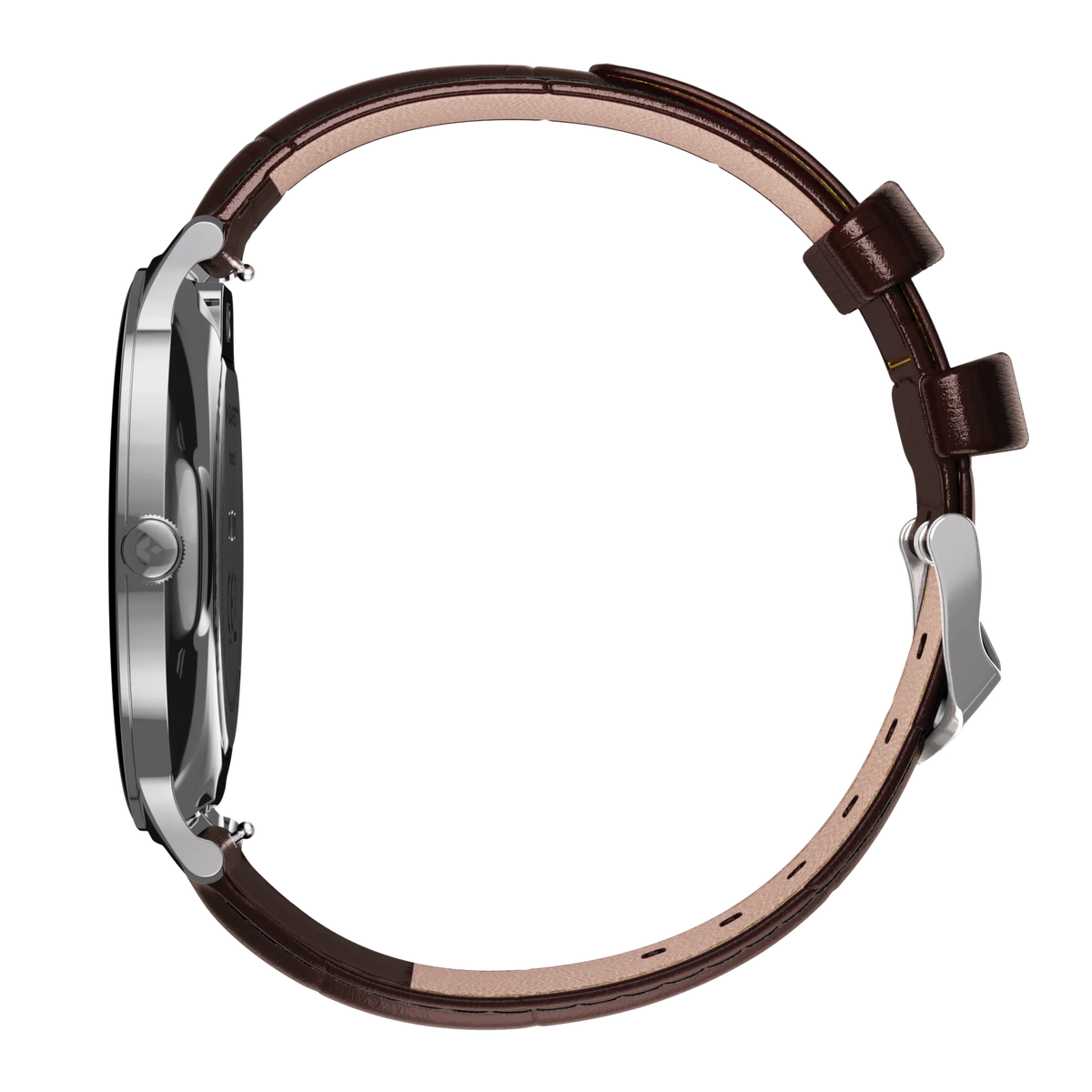 Garett Smartwatch Quantum - Silver & Brown | QUANTUM SILVER STEEL