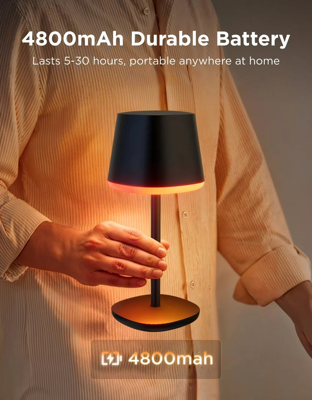 Govee Classic Cordless Smart Table Lamp - Black | R1741B11