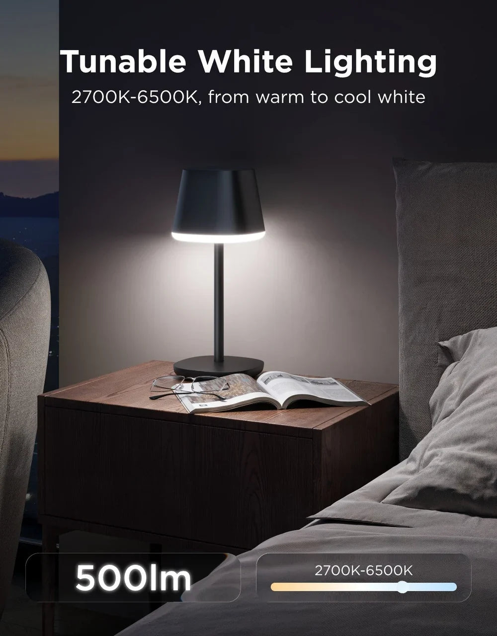 Govee Classic Cordless Smart Table Lamp - Black | R1741B11