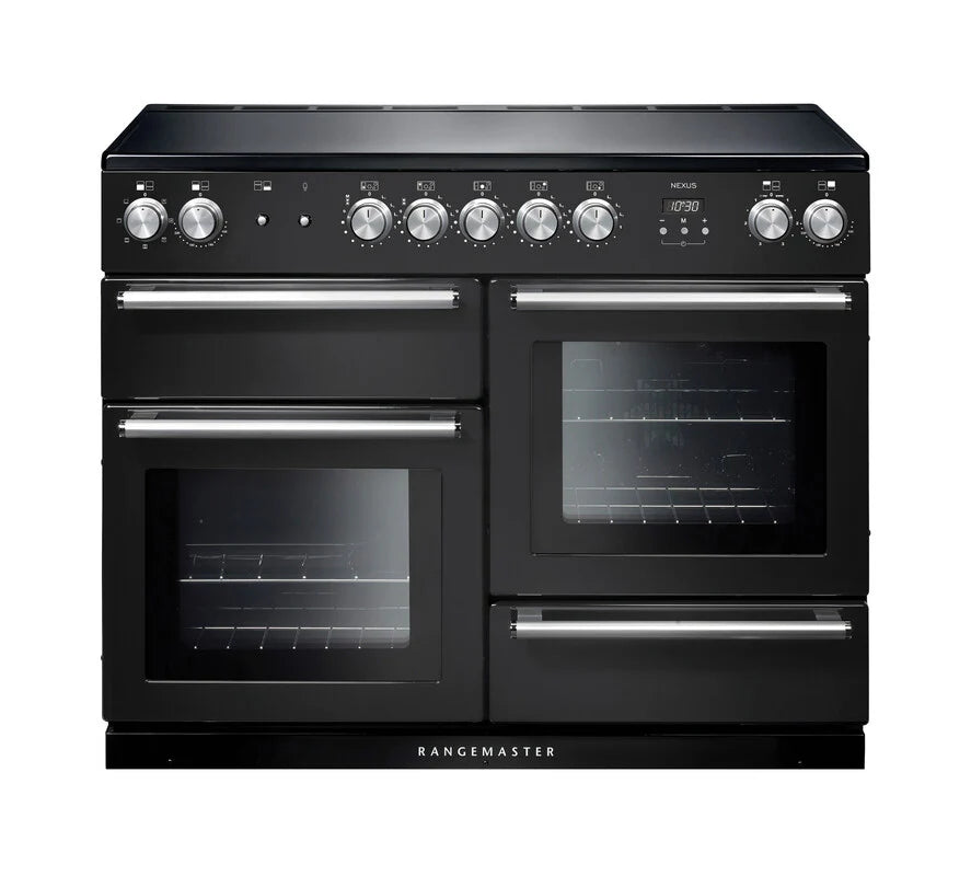 Rangemaster Nexus 110cm Induction Range Cooker - Charcoal Black & Chrome | NEX110EICB/C