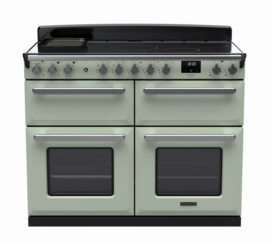 Rangemaster Estel 110cm Induction Range Cooker (Slow Cook) - Mint Green & Chrome | ESDLB110EIPMNT/CM1