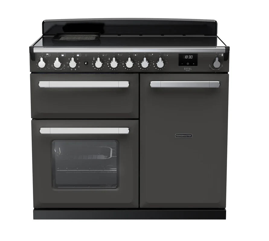 Rangemaster Estel 100cm Induction Range Cooker - Slate & Chrome | ESDL100EIPSLT/CM1
