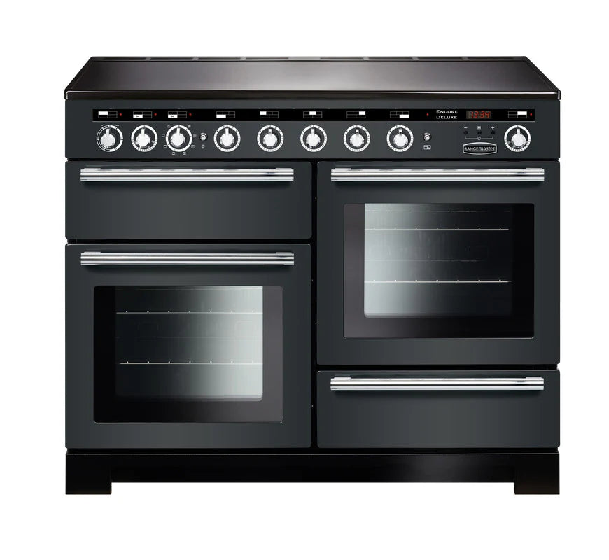 Rangemaster Encore Deluxe 110cm Induction Range Cooker - Slate & Chrome | EDL110EISL/C