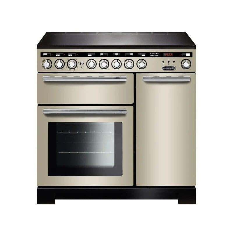 Rangemaster Encore 90cm Induction Range Cooker - Ivory & Chrome | EDL90EIIV/C