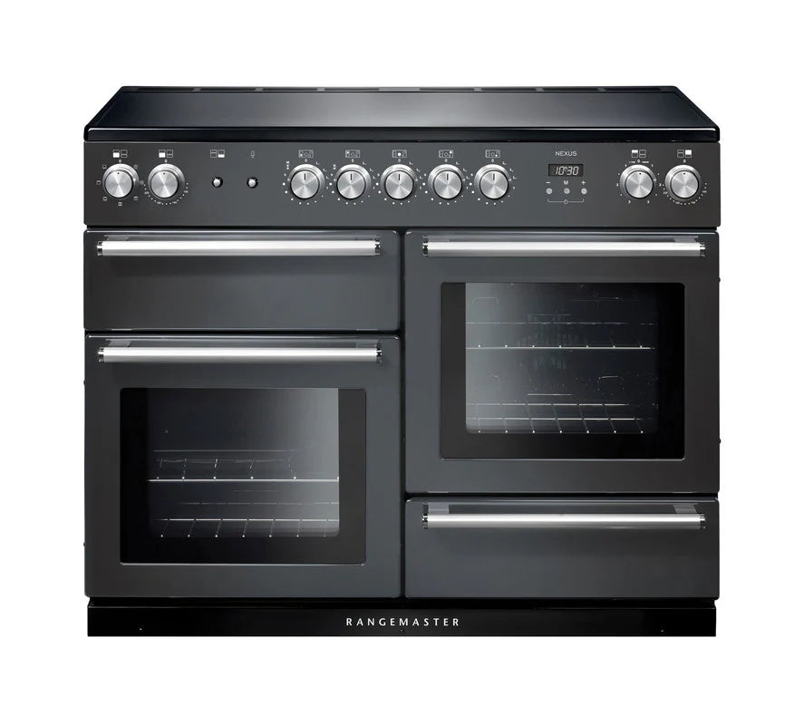 Rangemaster Nexus 110cm Induction Range Cooker - Slate & Chrome | NEX110EISL/C