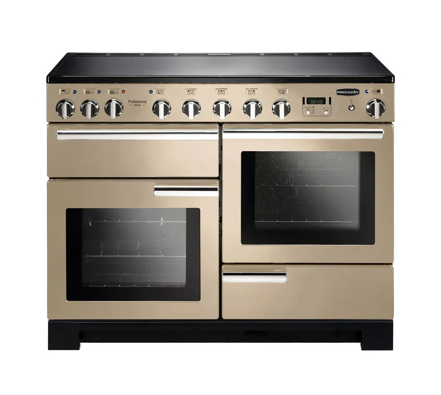 Rangemaster Professional Deluxe 110cm Induction Range Cooker - Cream & Chrome | PDL110EICR/C