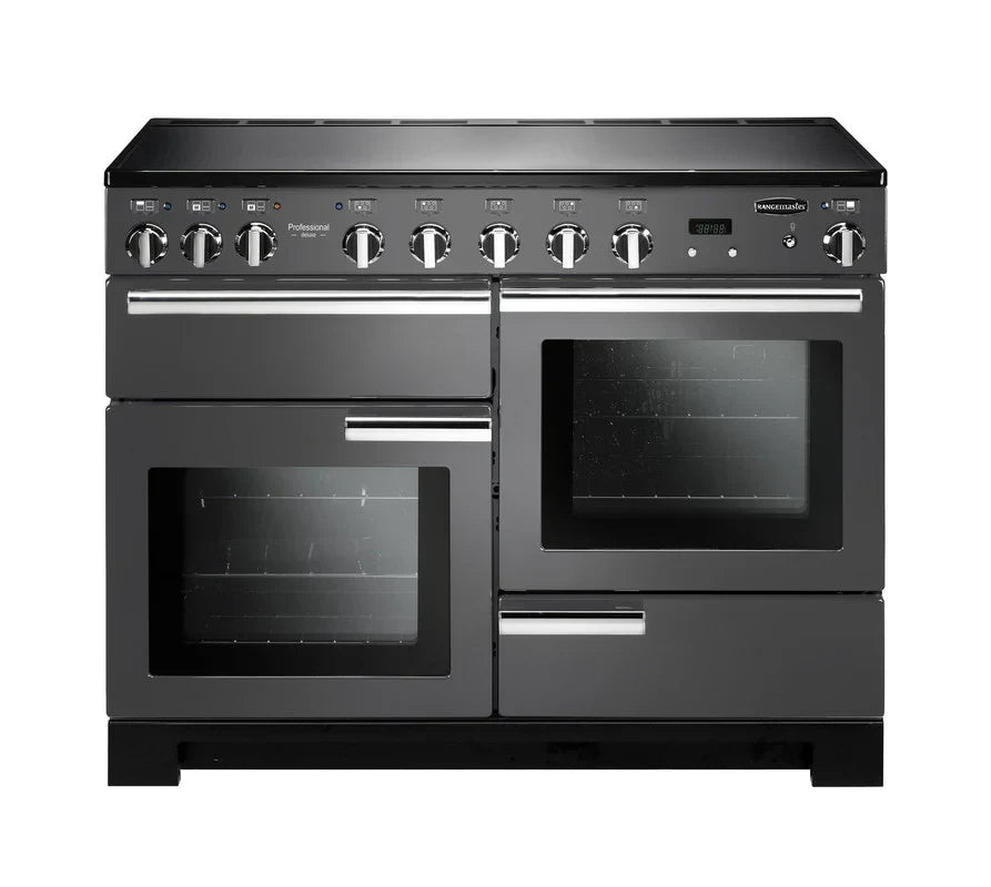 Rangemaster Professional Deluxe 110cm Induction Range Cooker - Slate & Chrome | PDL110EISL/C