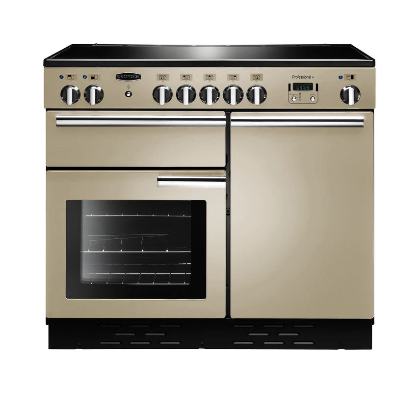 Rangemaster Professional+ 100cm Ceramic Range Cooker - Cream & Chrome | PROP100ECCR/C
