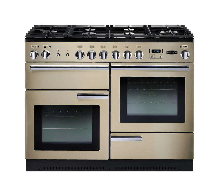 Rangemaster Professional+ 110cm Dual Fuel Range Cooker - Cream & Chrome | PROP110DFFCR/C