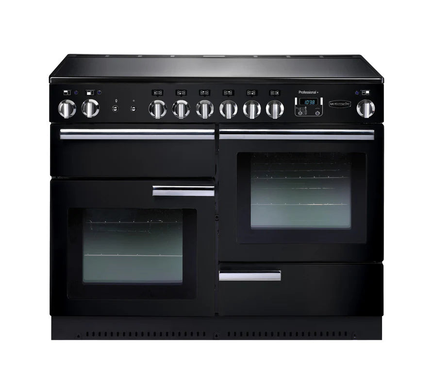 Rangemaster Professional+ 110cm Ceramic Range Cooker - Black & Chrome | PROP110ECGB/C