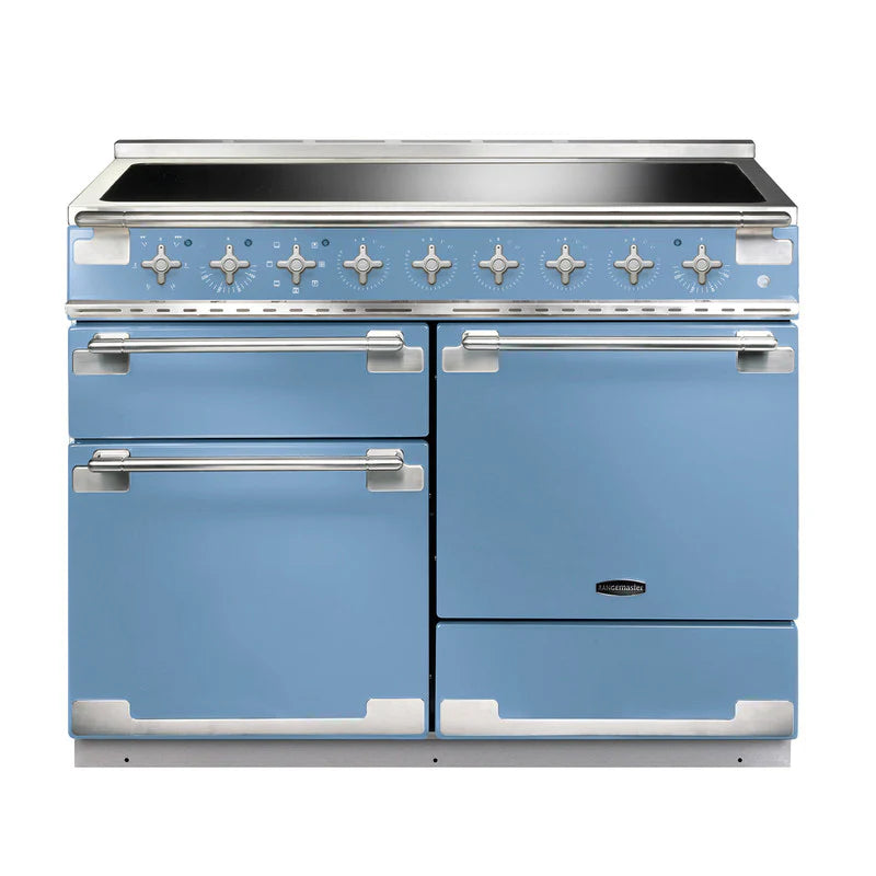 Rangemaster Elise 110cm Induction Range Cooker - China Blue & Brushed Nickel | ELS110EICA/