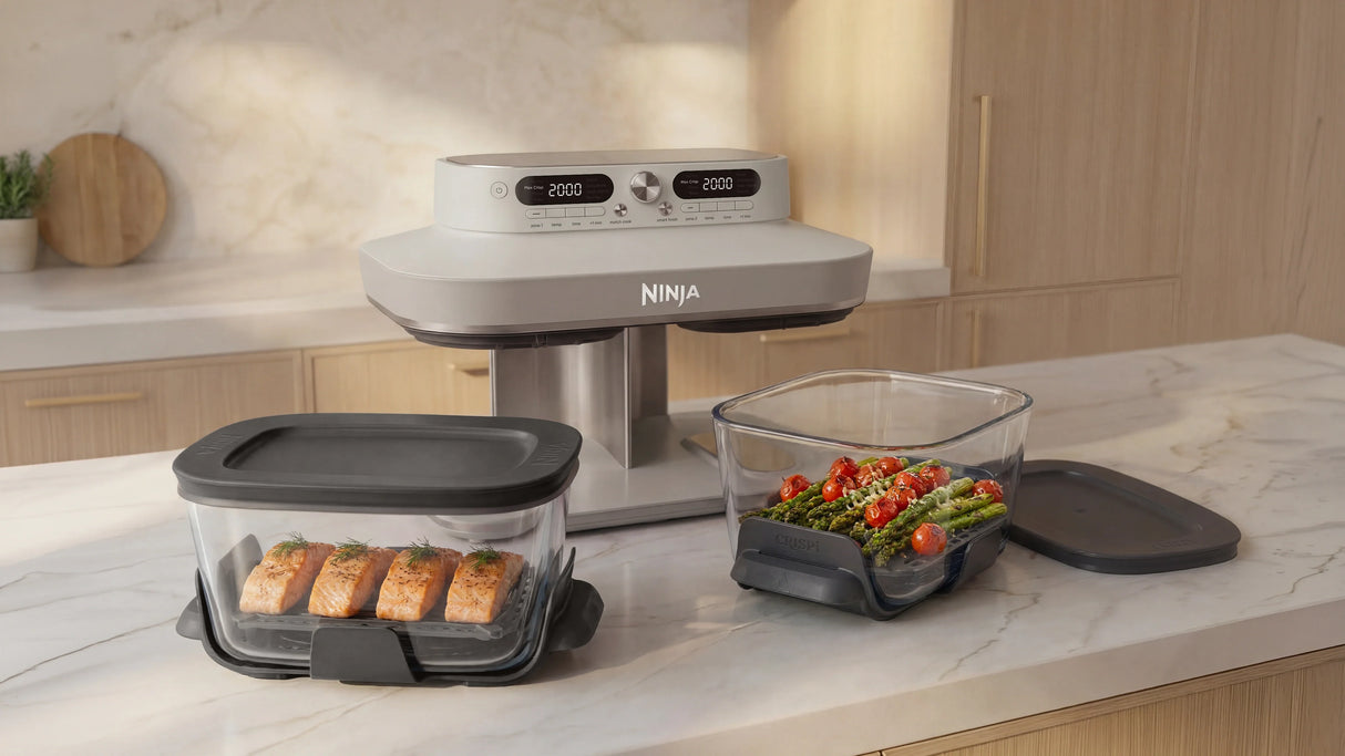 Ninja CRISPi DualZone 8-Function Glass Air fryer - Bone | DD102UKIV2