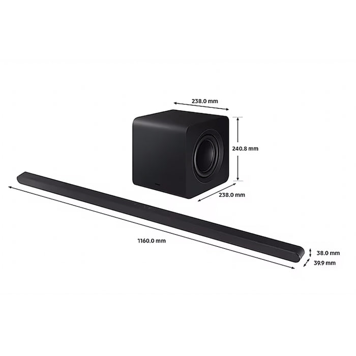 Samsung S800D Ultra Slim 3.1.2ch Soundbar with Subwoofer HW-S800D/XU