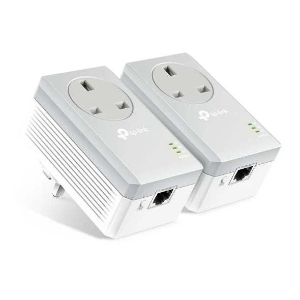 TP Link Passthrough Powerline 600 Starter Kit - 1 Port | TL-PA4010PKIT