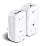 TP Link AV1300 3-Port Gigabit Passthrough Powerline Starter Kit | TL-PA8033PKIT