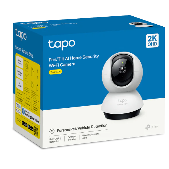 Tapo Pan/Tilt Home Security Wi-Fi Camera | TAPOC220