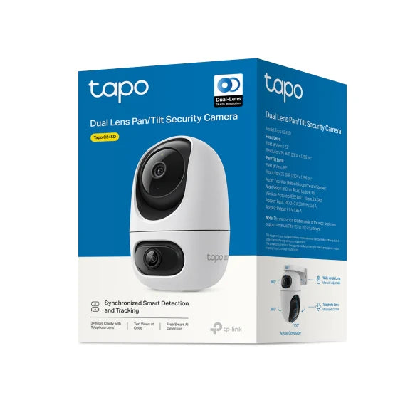 Tapo Dual Lens Pan/Tilt Security Camera | TAPOC245D