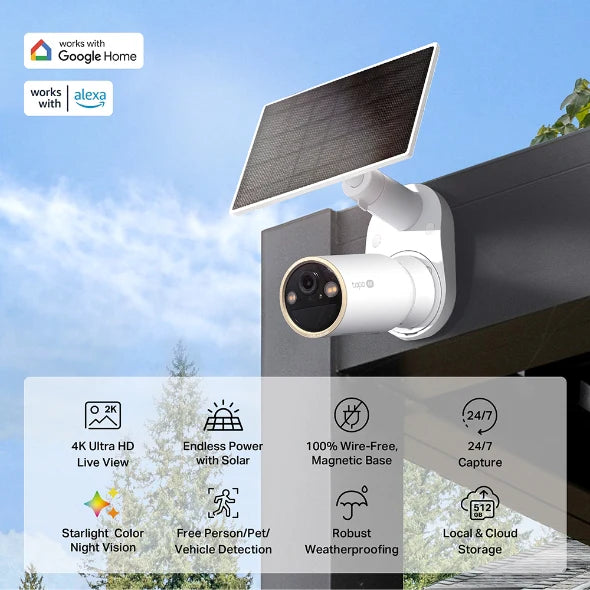 Tapo Solar-Powered Security Camera Kit | TAPOC460KIT