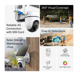 Tapo Solar-Powered Pan/Tilt 4G LTE Security Camera Kit | TAPOC615GKIT