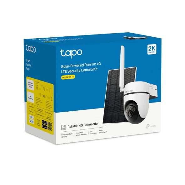 Tapo Solar-Powered Pan/Tilt 4G LTE Security Camera Kit | TAPOC615GKIT