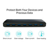 TP Link USB 3.0 7-Port Hub with 2 Charging Ports | UH720