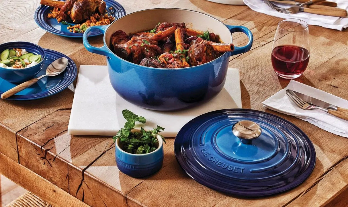 Le Creuset Signature 20cm Cast Iron Round Casserole - Azure | 21177202202430