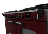 Rangemaster Classic Deluxe 110cm Dual Fuel Range Cooker - Bordeaux & Chrome | CLDLO110DFPBOR/CM1
