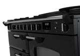 Rangemaster Classic Deluxe 110cm Dual Fuel Range Cooker - Charcoal Black & Chrome | CLDLO110DFPCBL/CM1