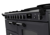 Rangemaster Classic Deluxe 110cm Dual Fuel Range Cooker - Slate & Chrome | CLDLO110DFPSLT/CM1