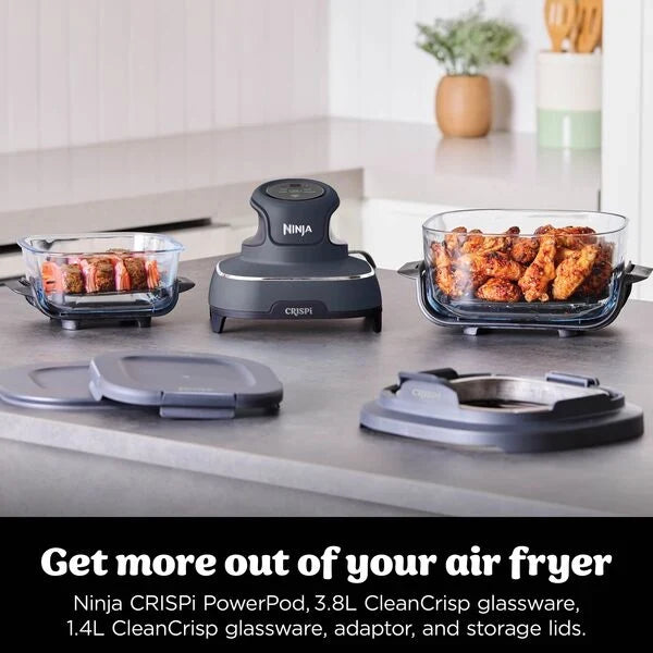 Ninja CRISPi 4-in-1 Portable Glass Air Fryer - Sage Green | FN101UKSG