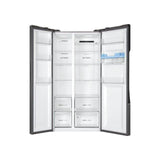 Haier 521L Frost Free Freestanding American Fridge Freezer - Silver | HSR3918EWPG