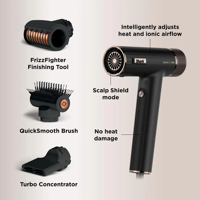 Shark SpeedStyle Pro 3-in-1 High-Velocity Hair Dryer System for Straight & Wavy Hair